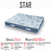 Materasso Star 80x190 a molle indipendenti e memory alto 25cm