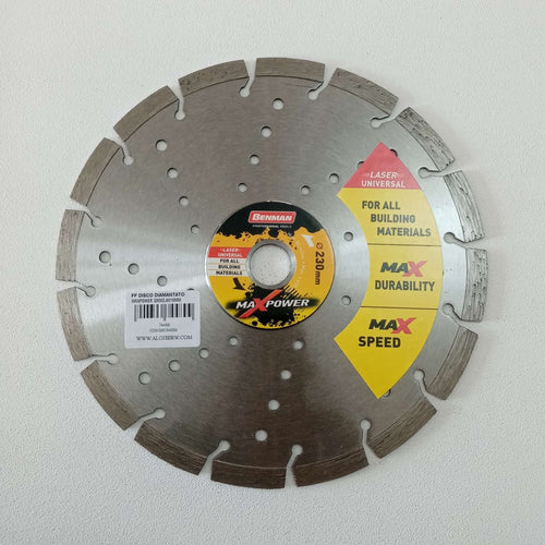 Benman Maxpower laser universal 230mm disco diamantato per calcestruzzo armato, rocce dure, materiali da costruzione