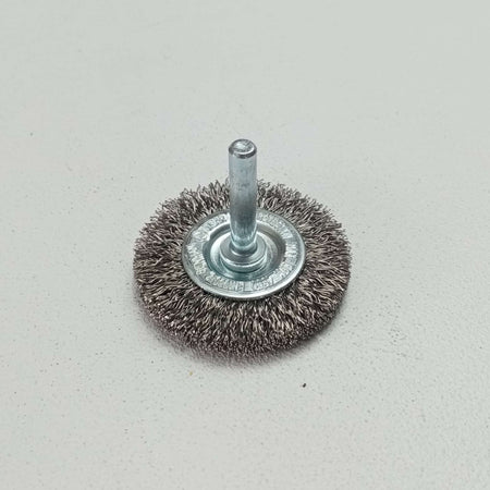 Benman spazzola circolare da 50mm con gambo 6mm in filo ondulato