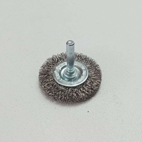 Benman spazzola circolare da 50mm con gambo 6mm in filo ondulato