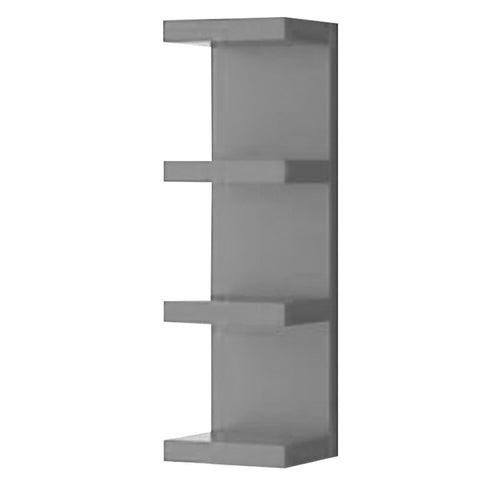 LIBRERIA DESIGN MODERNA CON MENSOLE DA PARETE A PETTINE SCAFFALE 4 RIPIANI PER LIBRI (GRIGIO)