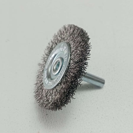 Benman spazzola circolare da 50mm con gambo 6mm in filo ondulato