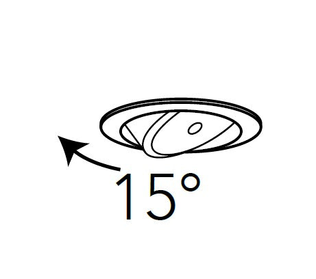 Ghiera bianca per faretto a incasso orientabile MR16
