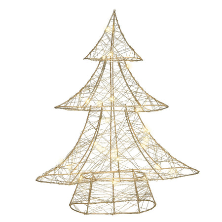 Figura luminosa a forma di albero con LED a luce calda, con Timer e adattatore, per interno da 40 cm