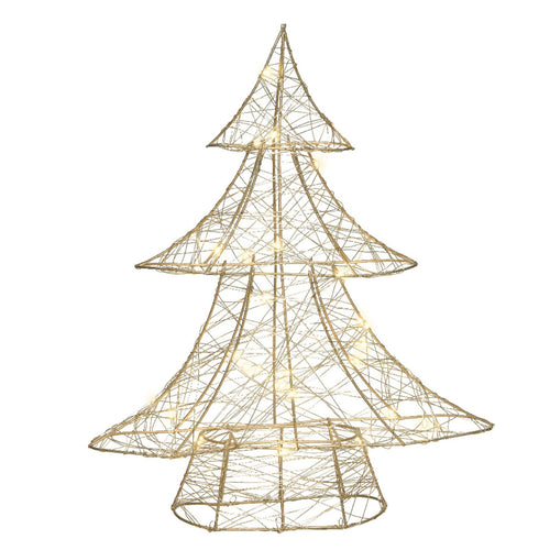 Figura luminosa a forma di albero con LED a luce calda, con Timer e adattatore, per interno da 40 cm
