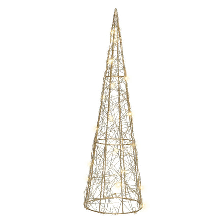 Figura luminosa a forma di albero con LED a luce calda, con Timer e adattatore, per interno