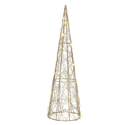 Figura luminosa a forma di albero con LED a luce calda, con Timer e adattatore, per interno