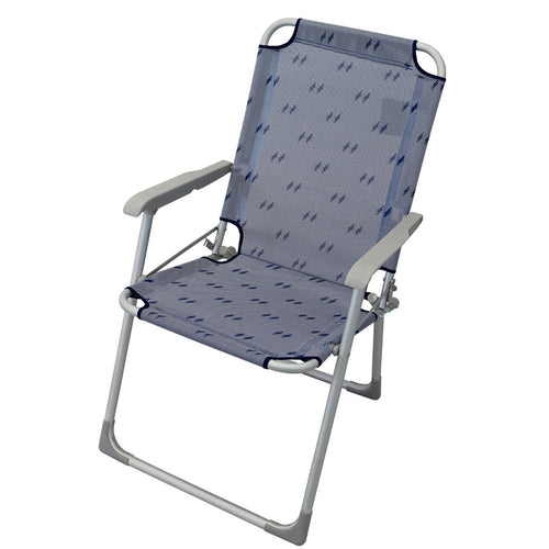 Poltrona Relax plus sedia a sdraio spiaggina da balcone e veranda con braccioli pieghevole in alluminio