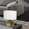 I-EOLO/L 35 - Lampada con fusto dalla forma originale oro e paralume bianco 40 watt E14