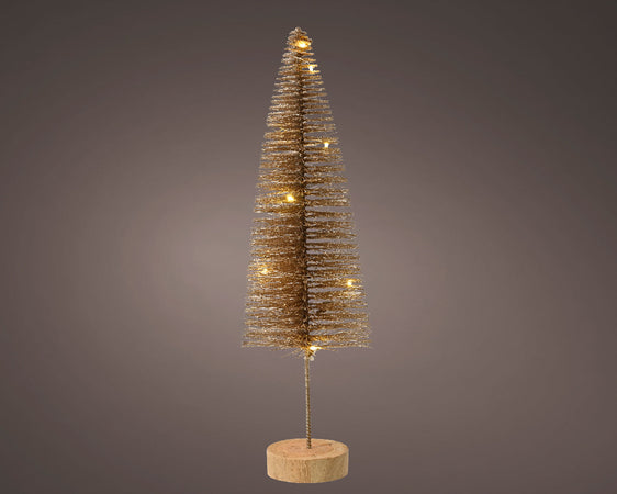 Alberello di Natale oro  pino con LED luminosi a luce calda decorazione natalizia