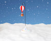 Scena animata Mongolfiera, accessorio per villaggio di Natale in plastica