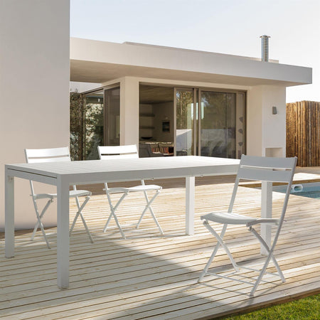 Tavolo allungabile "Atlantic" in alluminio dogato da esterno per giardino e veranda 180/270 cm