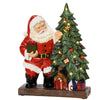 Statuetta di Babbo Natale in poliresina con Led, decorazione per interno , h 30 cm