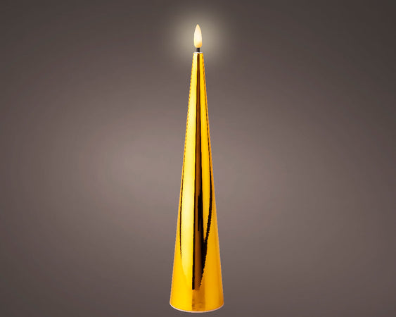 Candela decorativa a forma di  cono a LED decorazione natalizia, da 27.50 cm