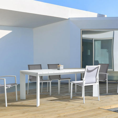 Tavolo "Atlantic" in alluminio dogato da esterno per giardino e veranda 188 cm