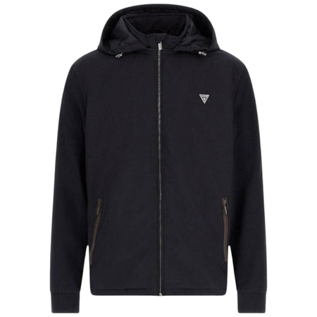 Guess giacca nera da uomo KNITTED WINDBREAKER M4YL27WEDJ0JBLK