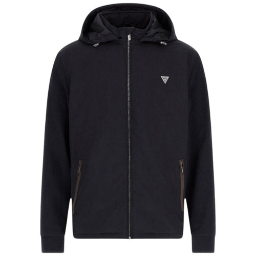 Guess giacca nera da uomo KNITTED WINDBREAKER M4YL27WEDJ0JBLK