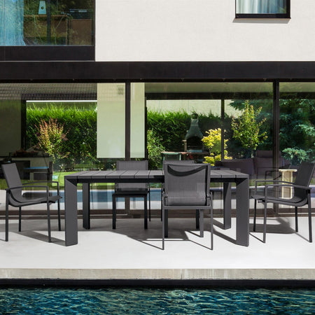 Tavolo "Atlantic" in alluminio dogato da esterno per giardino e veranda 188 cm