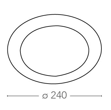 Faretto led a incasso nickel dalla forma semplice 18 watt 4000 kelvin