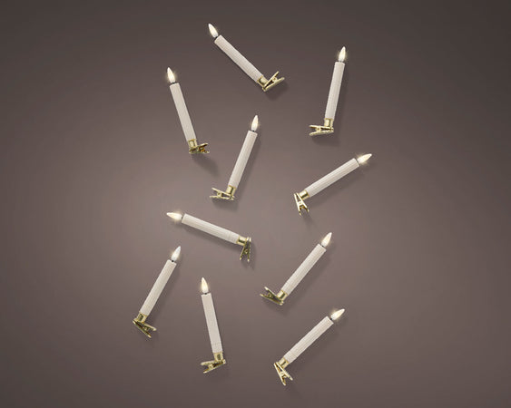 Candela decorativa con pinza a LED decorazione natalizia, da 15 cm