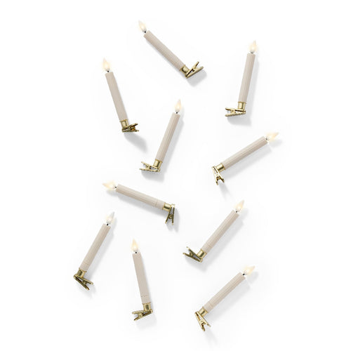 Candela decorativa con pinza a LED decorazione natalizia, da 15 cm