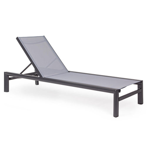 Lettino prendisole in alluminio Sky con ruote per piscina e giardino
