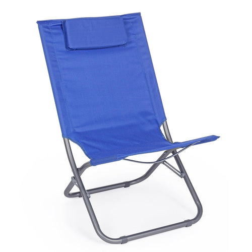 Sedia alta steel Oxford spiaggina da mare e balcone pieghevole con struttura in metallo