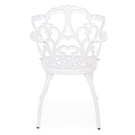Poltrona "Victoria" in alluminio da esterno per giardino e veranda h 89 cm