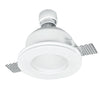 Faretto a Incasso Scomparsa Controsoffitto Tondo Gesso Verniciabile diffusore Vetro GU10
