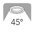 Faretto a Incasso Scomparsa Controsoffitto Tondo Gesso Verniciabile diffusore Vetro GU10