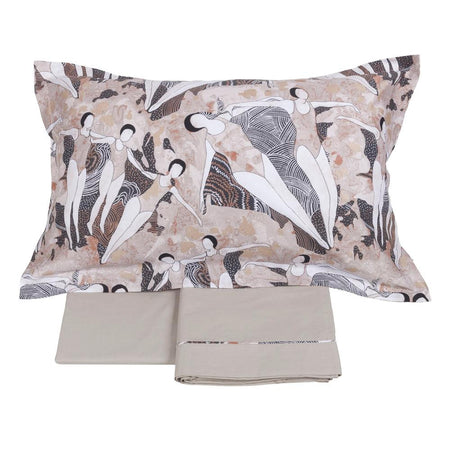 Fazzini Completo Lenzuola Matrimoniale in Percalle di Cotone Splash S115 - Passarelli Biancheria