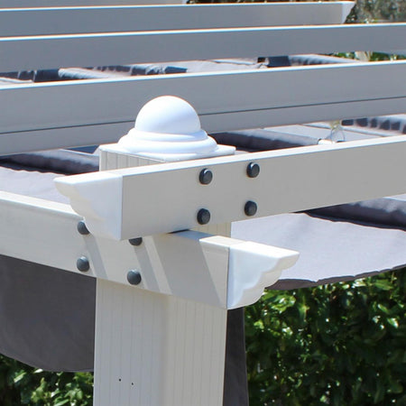 GAZEBO GAZEBI DA GIARDINO 3X4 PER ESTERNO ASTORIA GRIGIO TETTOIA PERGOLATO MODERNO