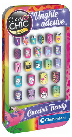 Clementoni - Crazy Chic Unghie Adesive Animals 18135