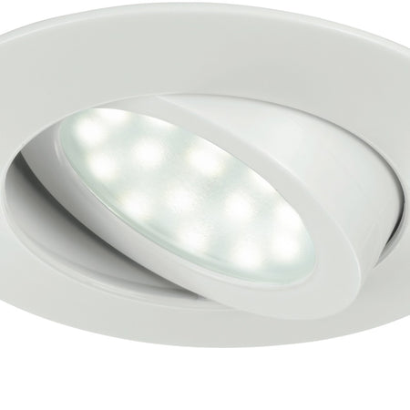 Incasso Controsffitto Faretto Tondo Policarbonato Bianco Led 5 watt Luce Calda