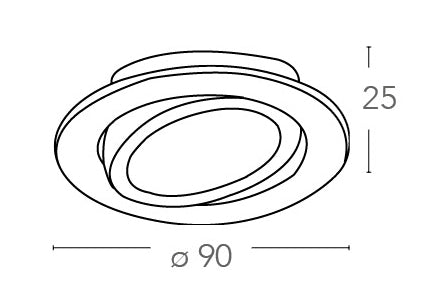 Faretto Incasso Tondo Policarbonato Cromato Led 5 watt Luce Calda