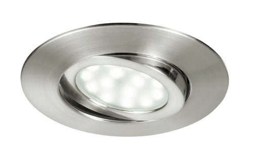Faretto Policarbonato Nikel Tondo Incasso Cartongesso Led 5 watt Luce Calda