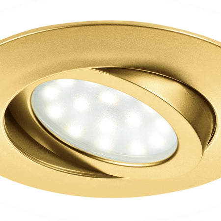Faretto a Incasso Oro Tondo Policarbonato Controsoffittatura Led 5 watt Luce Calda