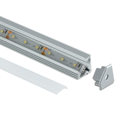 Profilo 1 m Angolare per Strip Led con Tappi