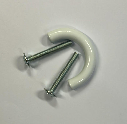 ORECA - MANIGLIA TONDA IN ZAMA BIANCA 39X32MM