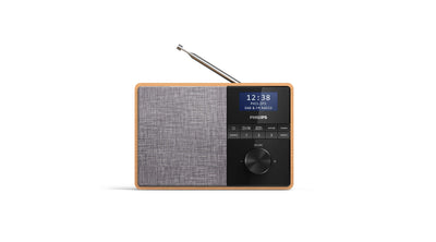 Philips tar5505/10 radio portatile digitale nero, grigio, legno