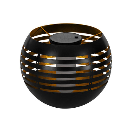 Lampada Moderna Da Esterno Z_Solar Led Metallo Nero E Oro