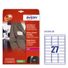 Etichette Badge In Seta Acetata 63,5X29,6Mm (27Et/Fg 25Fg - Laser Avery
