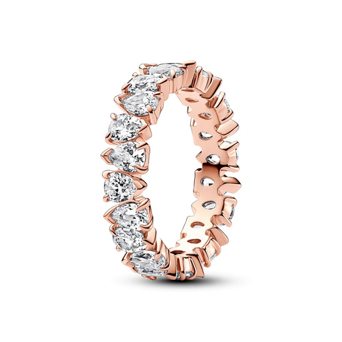 Pandora -  Anello Fascia Gocce Asimmetriche