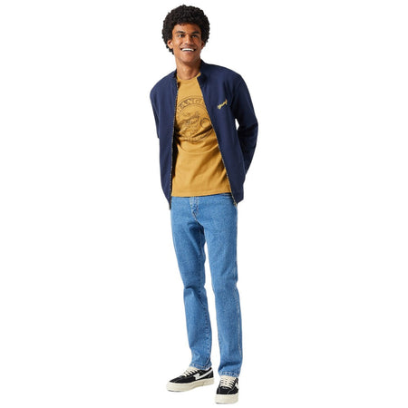 Wrangler felpa blu con zip 112350547