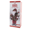 Babbo natale pupazzo tessuto statuetta h 40 cm decorazione natalizia in movimento