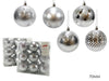 Set 18 palle 70mm silver 2ass.