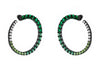 Dago - Orecchini Creole Sfumati Grandi Verdi
