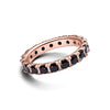 Pandora - Anello Fascia Scintillante con Pietre Nere