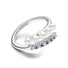 Pandora - Anello Intreccio con Perle d’Acqua Dolce Coltivate e Pavè