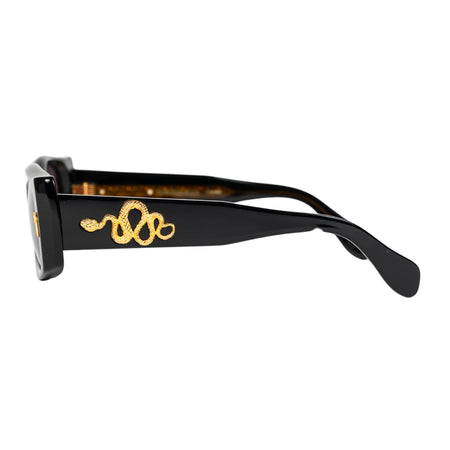 CUTLER AND GROSS The Great Frog Diablo Limited Edition Rectangle Sunglasses in Black/Gold da uomo